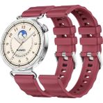 Nezih Case Huawei Watch GT6 41mm / Gt5 / Gt4 / 41mm Uyumlu ZigZag Tasarımlı Silikon Kordon 18MM - Mürdüm