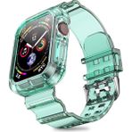 Nezih Case Kayış/kordon ve Kasa Koruyucu Apple Watch Seri 2/3/4/5/6 38mm 40mm 41mm Uyumlu Kordon Yeşil