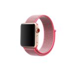 Nezih Case Kordon/kayış 42/44mm Apple Watch Seri 2/3/4/5/6/7/8/se Uyumlu Hasır Kordon Açık Kırmızı