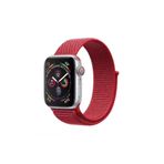 Nezih Case Kordon/kayış 42/44mm Apple Watch Seri 2/3/4/5/6/7/8/se Uyumlu Hasır Kordon Koyu Kırmızı