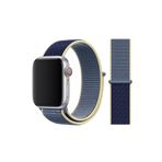 Nezih Case Kordon/kayış 42/44mm Apple Watch Seri 2/3/4/5/6/7/8/se Uyumlu Hasır Kordon Lacivert Yeşil