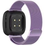 Nezih Case Redmi Watch 3 Active Uyumlu A+ Kalite Mıknatıslı Örgü Hasır Metal Kordon - Açık Mor