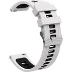 Nezih Case Redmi Watch 3 Active Uyumlu Çizgili Premium Spor Tasarım Yumuşak Silikon Kordon - Beyaz - Siyah
