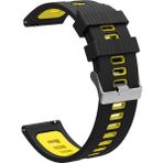 Nezih Case Redmi Watch 3 Active Uyumlu Çizgili Premium Spor Tasarım Yumuşak Silikon Kordon - Siyah - Sarı