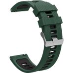 Nezih Case Redmi Watch 3 Active Uyumlu Çizgili Premium Spor Tasarım Yumuşak Silikon Kordon - Yeşil - Siyah