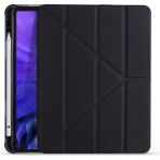 Nezih Case Samsung Galaxy Tab S7 Plus T970 12.4 Inç Tri Folding Siyah Tablet Kılıfı - Siyah - Siyah