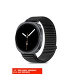 Nezih Case Samsung Galaxy Watch 8 40mm / 44mm / 46mm Classic Uyumlu Hasır Örgü Spor Cırtlı Naylon Pratik Kordon