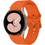 Nezih Case Samsung Galaxy Watch Fe / 4 / 5 / 5 Pro / 6 / 7 40 42 44 46MM Pim Tasarım Tam Uyumlu Silikon Kordon - Açık Turuncu