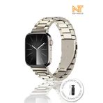 Nezih Case Watch 6/7/8/9/10/se/ultra/ultra2 44/45/49mm / Seri 10 46 / Seri 11 46mm Uyumlu Çelik Kordon