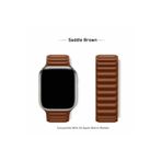 Nezih Case Watch Seri 5/6/7/8/9/se 38/40/41mm Seri 10 42 / Seri 11 42mm Uyumlu Mıknatıslı Deri Baklalı Kordon