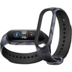 Nezih Case Xiaomi Mi Band 3 / Mi Band 4 Uyumlu Kamuflaj Desenli Silikon Kordon Gri