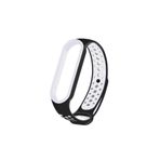Nezih Case Xiaomi Mi Band 5 / Mi Band 6 Uyumlu Renkli Delikli Silikon Kordon/kayış Siyah/beyaz