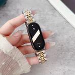 Nezih Case Xiaomi Mi Band 8/ Mi Band 9 / Mi Band 10 Uyumlu Metal Baklalı Ayarlanabilir Klipsli Çelik Kordon - Renkli