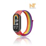 Nezih Case Xiaomi Mi Band 8/mi Band 9 Uyumlu Hasır Kumaş Tasarım Renkli Spor Kordon/kayış