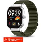 Nezih Case Xiaomi Redmi Watch 4 / 5 / 6 / Band 8 Pro / Uyumlu Hasır Örgü Spor Cırtlı Naylon Kordon 20MM - Haki - Redmi Watch 4 / Redmi Watch 5