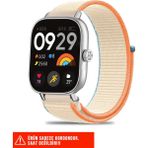 Nezih Case Xiaomi Redmi Watch 4 / 5 / 6 / Band 8 Pro / Uyumlu Hasır Örgü Spor Cırtlı Pratik Naylon Kordon 20MM - Bej - Redmi Watch 4 / Redmi Watch 5