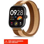 Nezih Case Xiaomi Redmi Watch 4 / 5 / 6 / Band 8 Pro / Uyumlu Hasır Örgü Spor Cırtlı Pratik Naylon Kordon 20MM - Kahverengi - Redmi Watch 4 / Redmi Watch 5