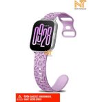 Nezih Case Xiaomi Redmi Watch 4 / 5 / 6 / Band 8 Pro / Uyumlu Leopar Desenli Silikon Kordon - Redmi Watch 4 / 5 Mi Band 8 / 9 Pro - Lila