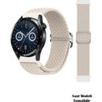Nezih Case Xiaomi Watch S4 - S3 - S1 - S1 Active / S1 Pro / Watch 2 / Watch 2 Pro Uyumlu Tokalı Kordon Örgü - Bej