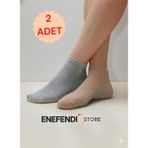 NF ND ENEFENDİ 2 Çift Kaydırmaz Unisex Yoga, Pilates, Tavaf Çorabı | Spor Patik Çorap |gri | Açıkkahve 36-40 - 36 - 40 - Renkli