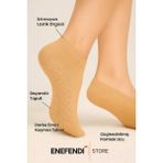 NF ND ENEFENDİ Kaydırmaz Tabanlı Unisex Krem Yoga, Pilates ve Tavaf Çorabı | Konforlu Nefes Alan Spor Patik Çorap - Bej - standart