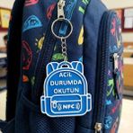 Nfc Akıllı Acil Durum Anahtarlığı Okul Çantası Süsü Erkek Çocuk Güvenlik Etiketi Mavi