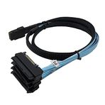 NFHK dahili 36 pin mini SAS SFF-8087 4 SFF-8482 hedef SAS sabit disk ve SATA güç kablosu 100 cm