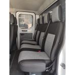 NfsAuto Ford Transit Çift Kabin Oto Koltuk Kılıfı - Açık Gri - Siyah