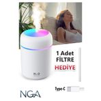 NGA 300 ml H2O Ultrasonik Ledli Hava Nemlendirici Buhar Makinesi Ve Aroma Difüzörü