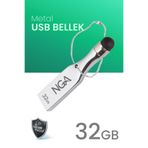 NGA 32 GB Usb Bellek Metal Gövde Güvenli USB Memory - Flash Drive