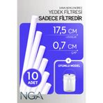 NGA H2o 2Litre Hava Nemlendirici Buhar Makinesi Filtresi 10 Adet Uyumlu 17.5x0,7cm (SADECE FİLTREDİR)
