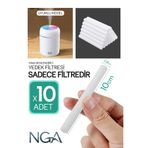NGA Yedek Filtre Hava Nemlendirici Buhar Makinesi için - Difüzör Yedek Pamuk - 10cm (10 ADET)