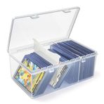 Ngdiluxury Toploader Saklama Kutusu, Bölücüler ile Ticaret Kartı Saklama Kutusu 500+ Spor Kartları için Plastik Beyzbol Kartı Saklama Kutusu 100+ Üst Yükleyiciler BCW MTG Magic TCG Yugioh Oyun Kartı Kılıfı