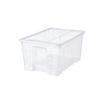NGUG Düzenleme Kutusu Ikea Kapaklı Düzenleyici A Kalite 57x39x28 Şeffaf 45 Lt Polipropilen Plastik