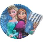 Ngüzel Party Frozen Elsa Temalı Doğum Günü 8 Adet Karton Tabak + 8 Adet Karton Bardak Seti