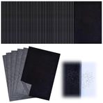 NHQZ 100 yaprak transfer kağıdı, izleme kağıdı, kopya kağıdı, mavi kağıt, grafit kağıt, A4, kopya kağıdı, kağıt, ahşap, tuval, seramik için, 21 x 29,7 cm (siyah)