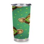 NHYDSPQ Plastik Kahve Tumbler, Yeşil Zeki Maymun Baskı Araba Bardakları, Yeniden Kullanılabilir Araba Kupası, Kapaklı Su Bardakları, Seyahat Kahve Kupası Dökülme Kanıtı
