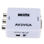 ni AV2VGA Video Dönüştürücü Dönüştürücü Kutusu AV RCA CVBS VGA Video Dönüştürücü Dönüştürücü 3.5mm Ses ile PC HDTV dönüştürücü