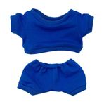 niannyyhouse 10 cm pelüş bebek kıyafeti, spor kıyafeti, takım elbise, sweatshirt, pantolon, oyuncak bebek elbisesi (mavi, 10 cm)