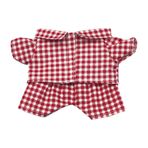 niannyyhouse 10cm 15cm 20cm Peluş Bebek Giysileri Gömlek Pantolon Çok Renkli Ekose Pijama Seti Bebek Giydirme (Kırmızı, 20cm)