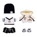 niannyyhouse 10cm 15cm 20cm Peluş Bebek Giysileri Şapka T-Shirt Pantolon Kapüşonlular Ayakkabı Spor Kıyafet Bebekler Giydirme (15cm)