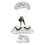 niannyyhouse 10cm 15cm Bebek Giysileri Headdress Papyon Etek Aksesuarları Şapka Pelerin Pantolon Peluş Oyuncaklar Giydirme (B-Beyaz, 10cm)