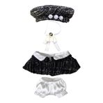 niannyyhouse 10cm 15cm Bebek Giysileri Headdress Papyon Etek Aksesuarları Şapka Pelerin Pantolon Peluş Oyuncaklar Giydirme (B-Siyah, 10cm)