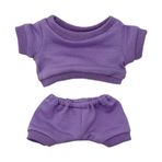 niannyyhouse 10cm Peluş Bebek Giysileri Spor Giyim Takım Elbise Sweatshirt Pantolon Bebek Giydirme (Mor, 10cm)