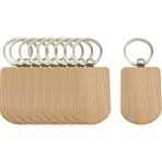 Niazi 10PCS Zincir Dıy Anahtar Etiketleri Anahtar Halkaları Ahşap Dilimler Bitmemiş Stil C 36X51MM (Yurt Dışından) - Yeşil 361 - Açık Gri
