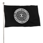 NIBABA Dekoratif Bahçe Bayrağı Avlu Afiş, Dünya Ağacı Viking İskandinav Mitolojisi Runes Baskı, Welcome Yard Bayrağı Çim Asılı Ev Dekoru 2x3ft (60x90 cm)