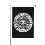 NIBABA Dış Mekan Çift Taraflı Bahçe Bayrağı, Dünya Ağacı Viking İskandinav Mitolojisi Runes Baskı, Ev Dekoru Avlu Çim Asılı Bayraklar 28x40 inç (70x100 cm)
