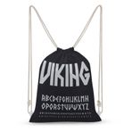 NIBABA İpli Sırt Çantası İskandinav Viking Runes Büyük Kapasiteli Sırt Çantası Cinch Suya Dayanıklı Kanvas Spor Yoga Spor Çantası Erkek Kız Kadın Erkek için, resim olarak