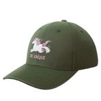 NIBABA Kadın Unicorn Be Unique Beyzbol Şapkası Erkek Spor Şapkaları Yazlık Şapka Ayarlanabilir Beyzbol, Tek Beden, ordu yeşili tarzı, 6 3/4-7 1/2