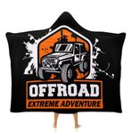 NIBABA Off-road Extreme Sport Adventure Kapüşonlu Battaniye, Kadınlar için Sıcak Rahat Battaniye Pijama, Rahat Peluş Rahat Mikrofiber Termal Örtü Kapüşonlu Battaniye 40x50 inç (100x130 cm)